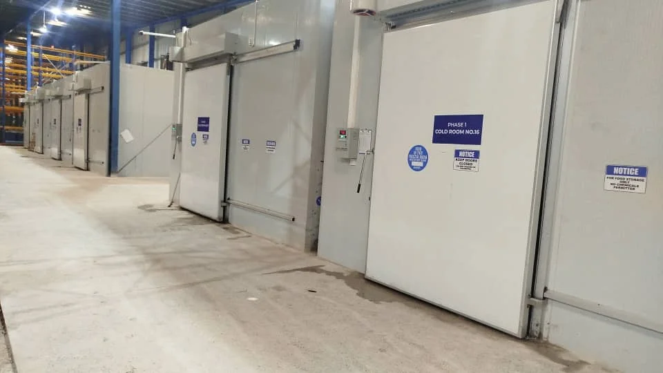 Cold storage facilities illustrated on Melcom’s supply chain infrastructure page.