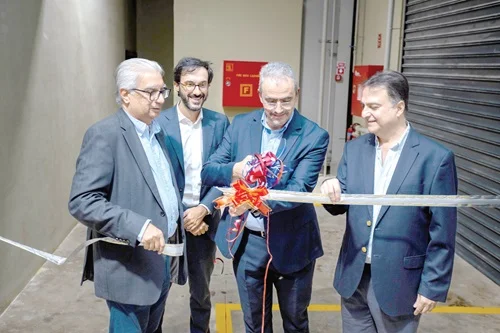 Solar launch ceremony reported by Graphic on 3 May 2024. Its caption identifies Mahesh Melwani at the right and Ramesh Sadhwani among the participants.